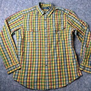 Polo Ralph Lauren Men’s Linen Blend Plaid Long-Sleeve Shirt Size Large